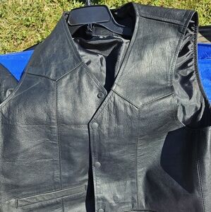 Black Leather Vest